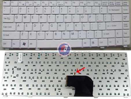 Bàn phím laptop sony Vaio VGN-C Series (Chuẩn US- trắng)
