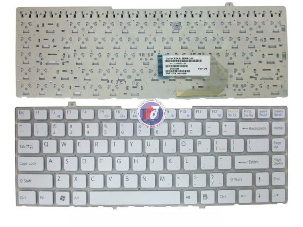 Bàn phím laptop sony Vaio VGN–FW Series (đen-trắng-có bệ)