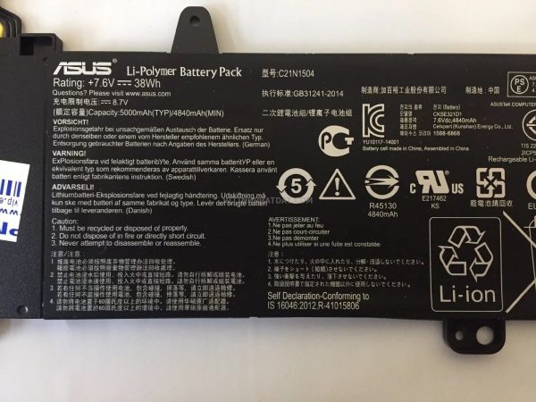 Pin C21N1504 gắn cho laptop Asus Transformer Book Flip TP200SA (7.6V-38Wh)